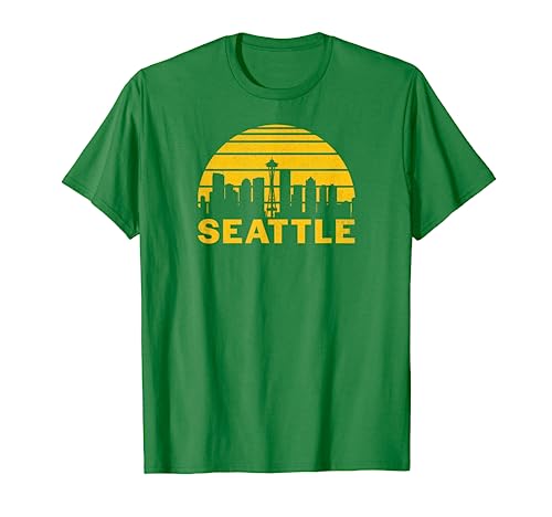 Vintage Seattle Washington Cityscape Retro T-Shirt