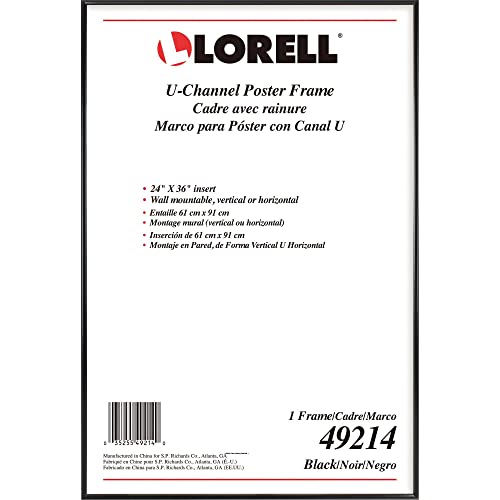 Lorell Stylish Poster Frame, 24' x 36' (49214),Black