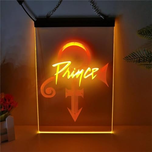 Prince Symbol Neon Sign Prince Led Neon Light Sign Prince Neon Wall Decor Sign for Child Room Wedding Birthday Party Theme Gift Wall Decor Led Sign,O,15.7'x11.8'