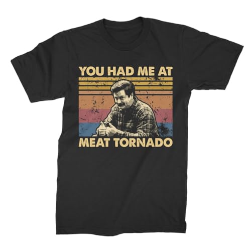 Ron Swanson, You Had Me at Meat Tornado Vintage T-Shirt Black