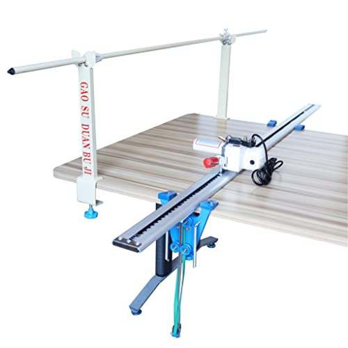INTSUPERMAI High Speed Fabric Cutter Cloth Cutter with 86 inch Rack and with Digital Counter High Speed Delay Function Fabric End Cutter Fabric End Cutter Machine 220V