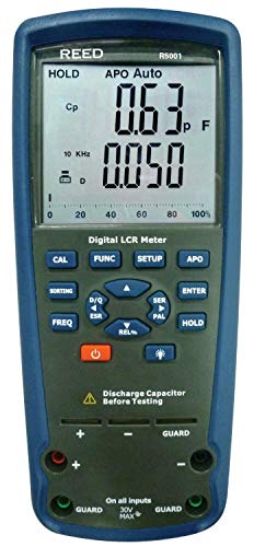 REED Instruments R5001 Passive Component LCR Meter, +/-1.5% Accuracy, blue/black