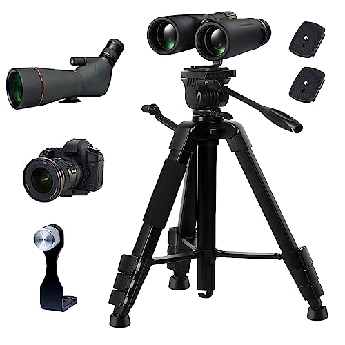 LCNCY Binocular and Spotting Scope Tripod Stand - Camera Tripod - Universal Lightweight Travel Video Tripod - Compatible with Binoculars/Spotting Scope/Telescope/Astronomy Binoculars/DSLR