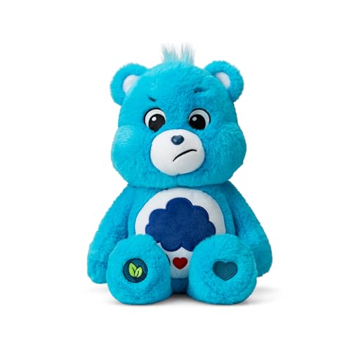 Care Bears 14” Grumpy Bear - Blue Plushie for Ages 4+ – Perfect Stuffed Animal Holiday, Birthday Gift, Super Soft and Cuddly – Good For Girls and Boys, Employees, Collectors