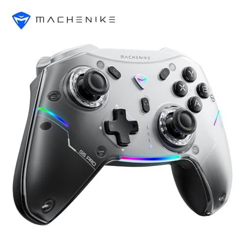 Machenike G5 Pro Wireless Gaming Controller for Windows PC,Switch,IOS&Android,PC Controller Hall Effect Joystick＆Triggers/Gyroscope,RGB Lights (Black)