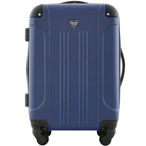 Travelers Club Chicago Hardside Expandable Spinner Luggages, Navy Blue, 20' Carry-On