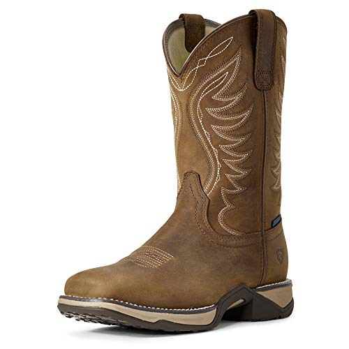 Ariat Womens Anthem Waterproof Western Boot Distressed Brown 8.5