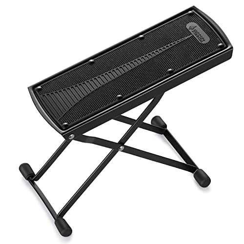 Donner Guitar Foot Stool Adjustable Guitar Leg Rest Step Footstool Black for Classical Guitar Player