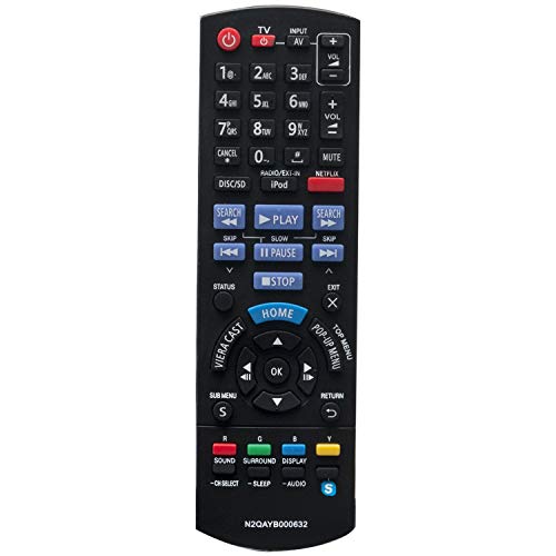 New N2QAYB000632 Remote Control for Panasonic Home Theater SCPT673 SCPT770 SABTT370 SABTT370P SABTT770P SABTT370P SABT200 SABT203