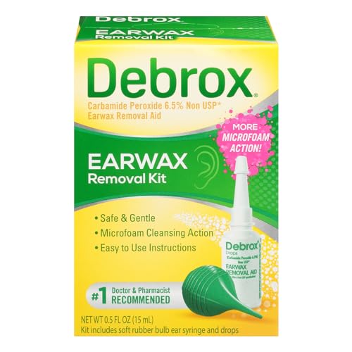 Debrox Ear Wax Removal Kit - Includes Bulb Syringe and 0.5 Fl Oz Removal Drops for Cleaning Ears