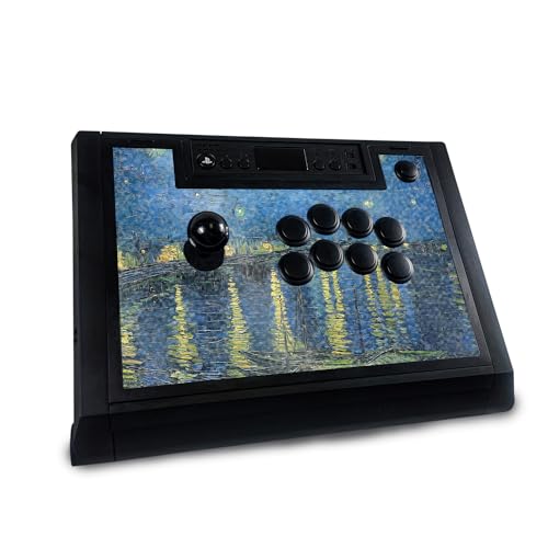 Glossy Glitter Gaming Skin Compatible with Hori Fighting Stick Alpha (PS5, PS4, PC) - Over The Rhone - Premium 3M Vinyl Protective Wrap Decal Cover - Easy to Apply | Crafted in The USA by MightySkins
