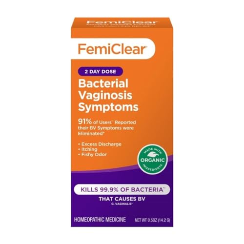 FemiClear (BV) Symptoms - Vaginal Ointment for Fishy Odor, Excess Discharge, Itching & Discomfort Due to Bacterial Vaginosis, All-Natural and Organic Ingredients, 2-Day Dose