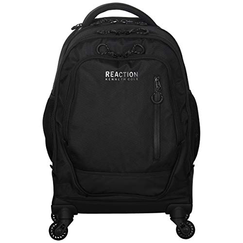 Kenneth Cole REACTION 17' Polyester Dual Compartment 4-Wheel Laptop Backpack, Black