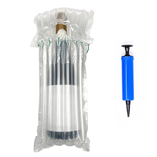 Innovative Haus Pack of 25 Wine Bottle Protector Bag with Free Pump. Inflatable Air Columns Cushioning Safe Transportation of Glass Bottles While Traveling on Airplane. Premium Packaging Materials