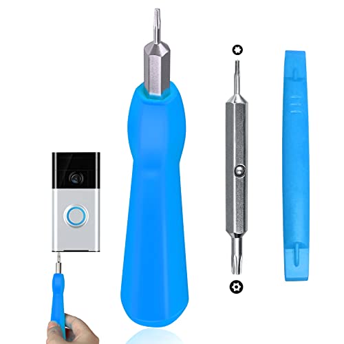 Ring Screwdriver Bit Set for Battery and Wifi Access - Fits All Ring Video Doorbell Models (Blue)