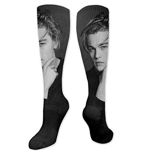 Leonardo DiCaprio Sock High Knee Socks Funny Dress Socks Winter Comfy Breathable Gift Novelty Sock for Men Women Teens Kids