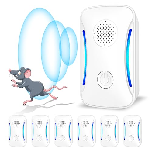 Lickoon 6 Packs Ultrasonic Pest Repeller, Indoor Ultrasonic Repellent for Roach, Rodent, Mouse, Bugs, Mosquito, Mice, Spider, Electronic Plug in Pest Control for Home Kitchen Office Warehouse Hotel