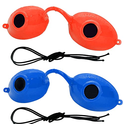 Super Sunnies UV Eye Protection FDA compliant Tanning Goggles Eyeshields, 2 Pairs in Random Colors