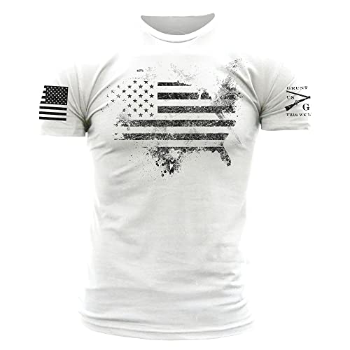 Grunt Style American Acid Men's T-Shirt (White, XLarge)