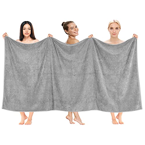 Cotton Paradise Oversized Bath Sheet 100% Cotton 40x80 Clearance Bath Towel Sheet, Extra Large Bath Towel for Bathroom and Pool, Light Gray Bathsheet