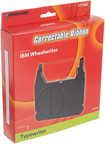 Porelon 11463 IBM Wheelwriter 3, 5, 6 Correctable Mylar Typewriter Ribbon, 1-Pack, Black