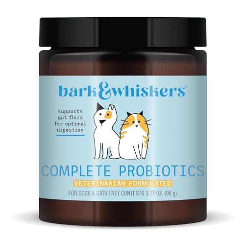 Bark & Whiskers Complete Probiotics, for Dogs and Cats, 3.17 oz (90 g), Supports Immune Function, Digestive Support, Veterinarian Formulated, Non GMO, Dr. Mercola