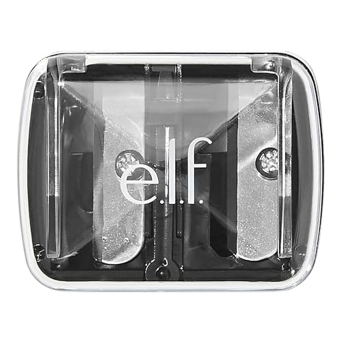 e.l.f., Dual-Pencil Sharpener, Convenient, Essential Tool, Sharpens, Easy To Clean, Travel-Friendly, Compact, Includes Bonus Small Sharpener