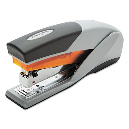 Swingline Stapler, 25 Sheet Capacity, Optima 25, Jam Free, Reduced Effort, Soft Grip, Orange and Gray (66402)