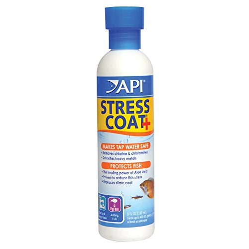 API STRESS COAT Aquarium Water Conditioner 8-Ounce Bottle