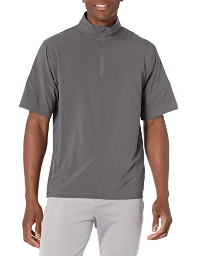 Mizuno Short Sleeve Hitting Jacket, Quiet Shade, Large