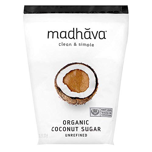 MADHAVA Organic Coconut Sugar 3 Lb. Bag (Pack of 1), Natural Sweetener, Sugar Alternative, Unrefined, Sugar for Coffee, Tea & Recipes, Vegan, Organic, Non GMO