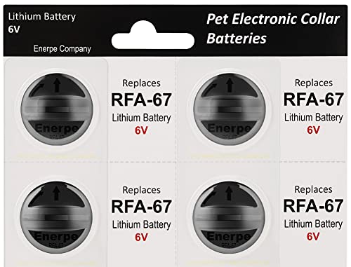 Enerpe RFA-67 RFA-67D-11 6V Replacement Battery Long-Lasting & High Capacity Compatible with PetSafe Electronic Collars Pack of 4