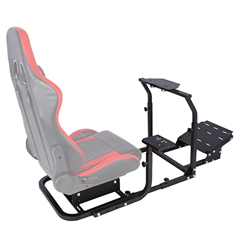 Marada L Spacious Racing Simulator Cockpit Stand Fit for PXN, Thrustmaster, Logitech G923, G29, G920, T500RS, T300RS, Adjustable Steering Wheel Frame Wheel & Pedal & Shifter Not Include