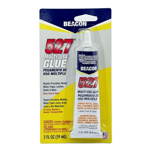 BEACON 527 Multi-Use Glue for Ceramics, China, Metal & More - Quick-Dry, Waterproof & Weatherproof Adhesive, 2-Ounce