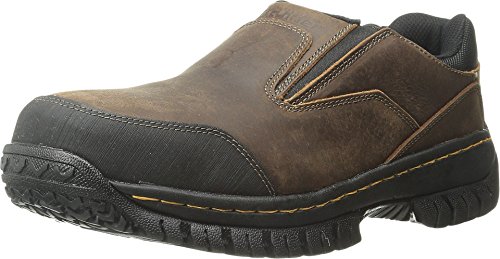 Skechers for Work Men's Hartan Slip-On Shoe, Dark Brown, 11 M US