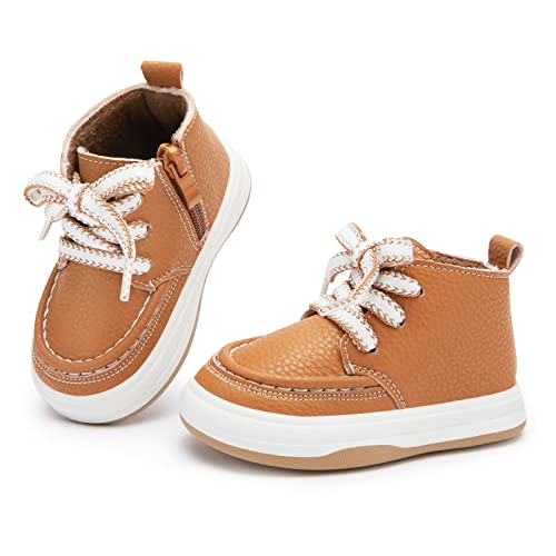 BMCiTYBM Baby Boots Infant Boys Girls Winter Shoes Waterproof Lightweight Walking Sneakers 6 9 12 18 24 Months Camel Size 6-12 Months Infant