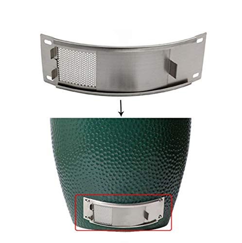 DOLAMOTY Draft Door Screen Kit Replacement Parts for Large and Medium Big Green Egg, Big Green Egg Accessories, Green Egg Chimney Door with Upgrade Punched Mesh Screen, Stainless Steel
