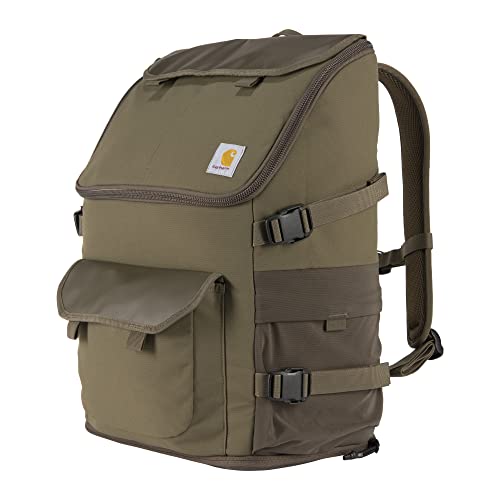 Carhartt 35L Nylon Workday Backpack, Durable Water-Resistant Pack with 15' Laptop Sleeve, Tarmac, One Size