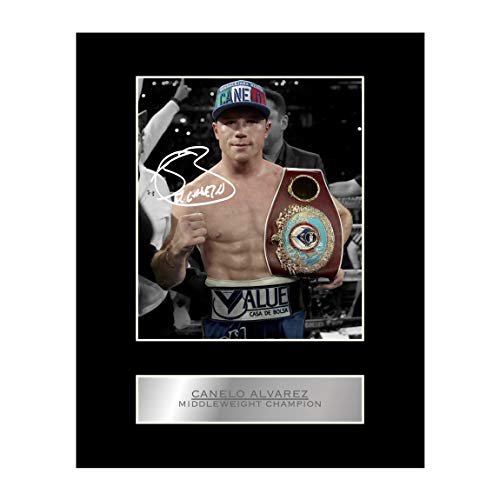 iconic pics Canelo Alvarez Signed Mounted Photo Display Boxing Champion Autographed Gift Picture Print