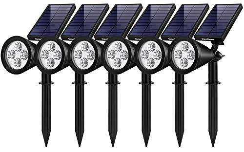 InnoGear Solar Lights for Outside, Solar Lights Outdoor Waterproof Solar Garden Yard Spot Lights Spotlight Pathway Landscape Lighting Wall Light Auto On/Off, Pack of 6 (White)