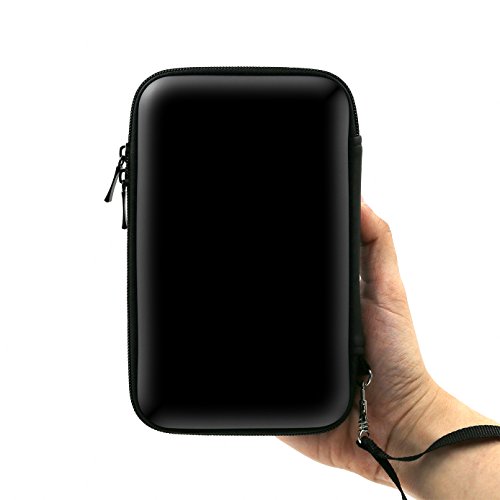 ADVcer 3DS Case, EVA Waterproof Hard Shield Protective Carrying Case with Detachable Hand Wrist Strap Compatible with Nintendo New 3DS XL, New 3DS, 3DS XL, 3DS, 3DS LL or 2DS XL or DSi, DS Lite, Black