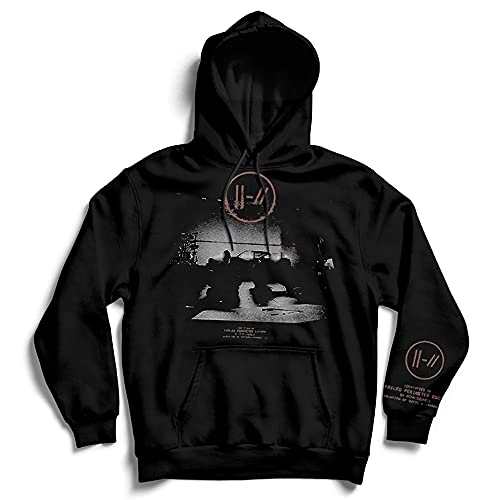 Twenty One Pilots Men's Dark Stage (Arm Prints) Hooded Sweatshirt X-Large Black