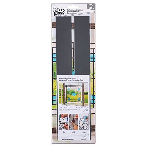 Gallery Glass Instant Lead Lines, 72 ft 1/8' Thick, 16690 , Black