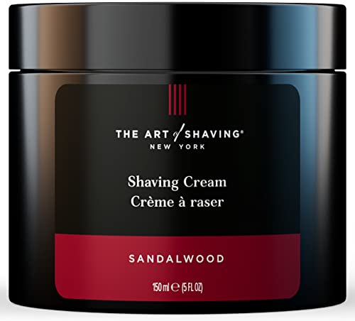 The Art of Shaving Sandalwood Shaving Cream for Men – Protects Against Irritation and Razor Burn – Hydrates and Nourishes Dry Skin – Clinically Tested for Sensitive Skin – 5 oz