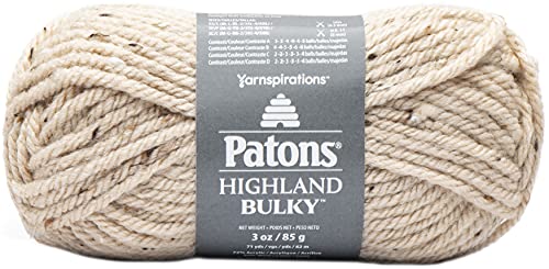Patons Highland Bulky TWEEDS Yarn, Wheat