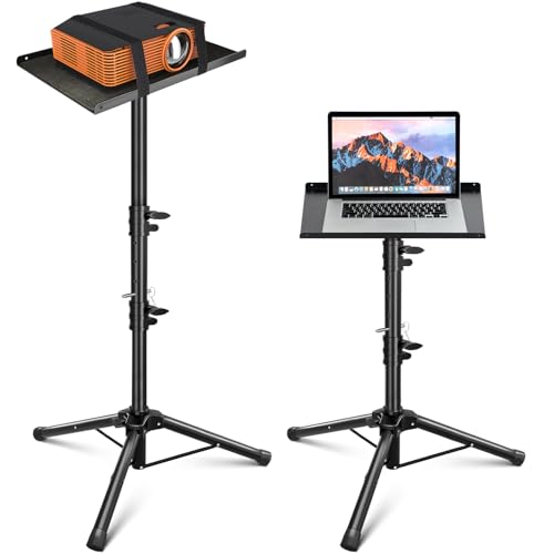 CAHAYA Projector Tripod Stand Laptop Stand Portable Projector Laptop Stand Multifunctional DJ Rack Stand with Adjustable Height for Outdoor Movies, Computer, Book, DJ Equipment CY0331
