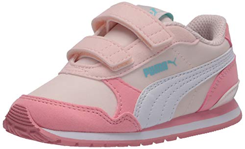 PUMA Unisex-Child ST Runner Hook and Loop Sneaker, Pink, 7 Toddler
