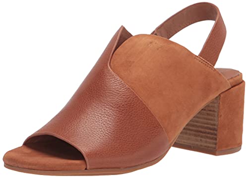 Gentle Souls by Kenneth Cole Women's Charlene Hooded Heeled Sandal, Cognac, 8