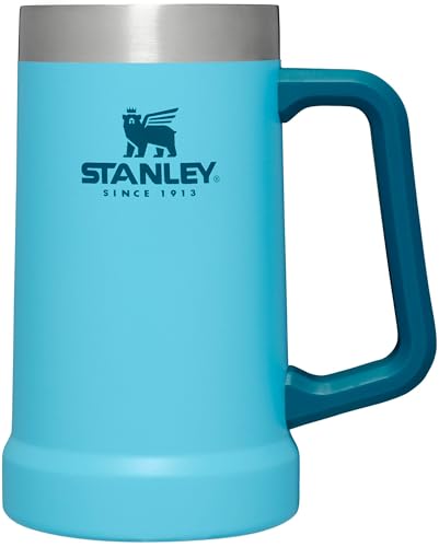 Stanley Adventure Big Grip Beer Stein 24 oz | Mug Keeps Beer Cold for Hours | Holds 2 Cans of Beer | Insulated Stainless Steel | Heavy-Duty Handle | Pool