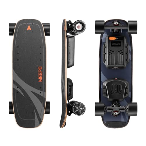 MEEPO MINI3S Electric Skateboard with Remote, 28 MPH Top Speed, 17 Miles Range, 330 Pounds Max Load, Maple Cruiser for Adults and Teens, Mini 3S